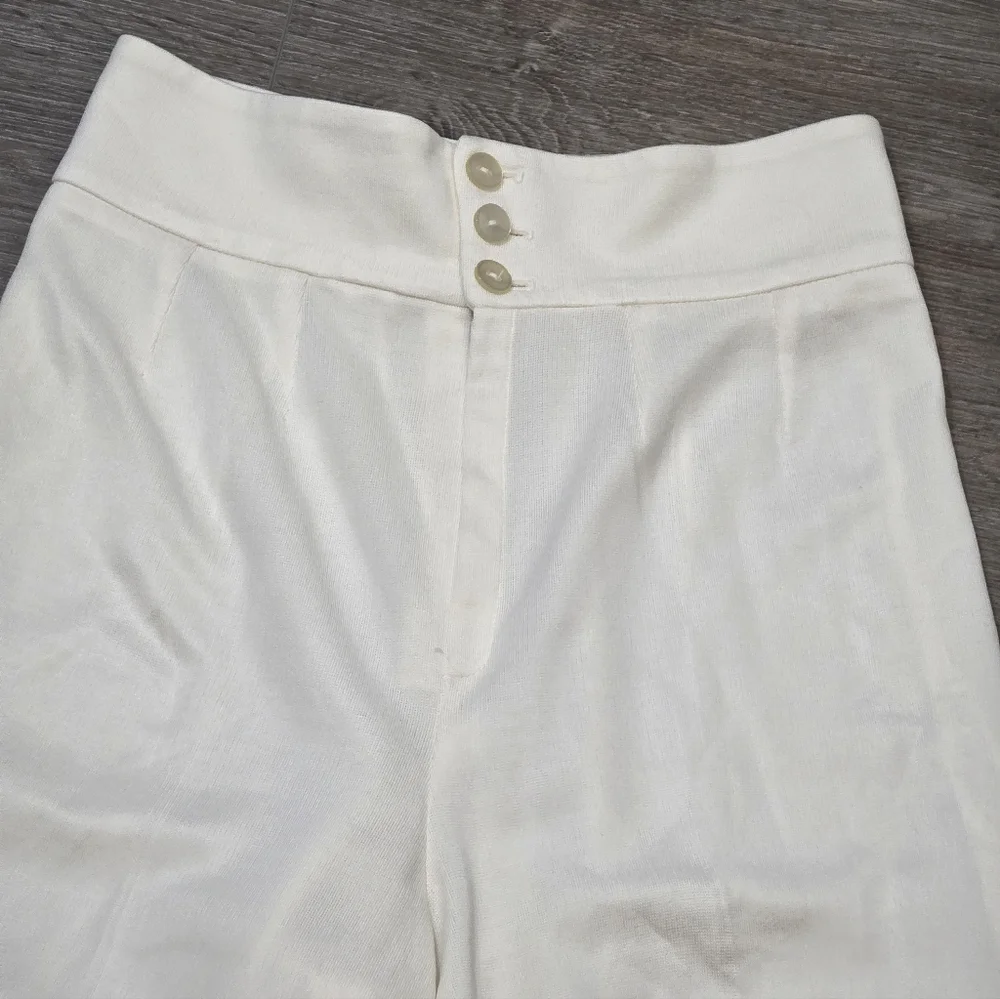 Vintage 70's Bell Bottom Pants High Waisted 26 Inch Waist 31 Inseam 14 Inch Bell - Picture 5 of 8